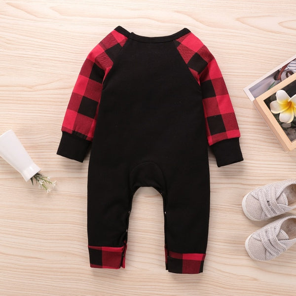 Pijama Navideño Reno de Papá Noel - Enterizo a Cuadros Rojo