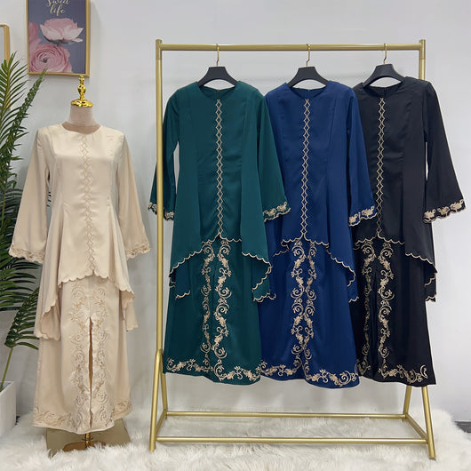 Traje de Gala Bordado Oriente Medio Elegante - Image 12