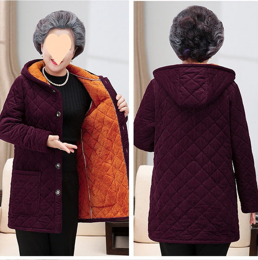 Abrigo de Pana Acolchado Estilo Occidental para Adultos Mayores - Image 23