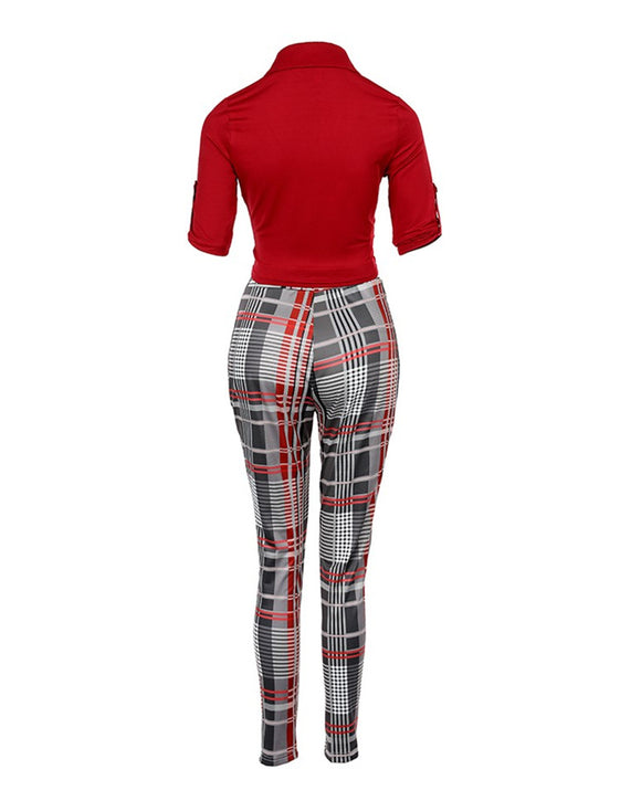 Conjunto Deportivo Polo con Leggings de Manga Larga