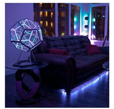 Lámpara Nocturna Geométrica Infinita con Diseño Dodecaédrico - Image 16
