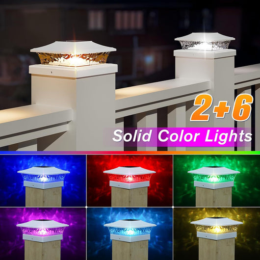 Lámpara Solar LED Bicolor para Barandales de Villa y Patios - Image 19