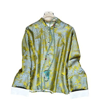 Abrigo Oversized de Seda Entrelazada para Mujer - Image 5