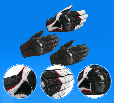 Guantes de Ciclismo de Cuero Completo con Fibra de Carbono - Image 7
