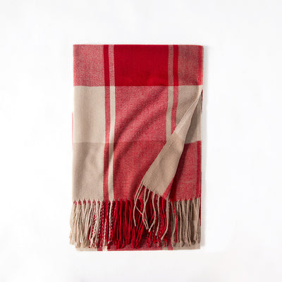 Bufanda Gruesa para Mujer con Flecos - Abrigo Cálido de Invierno - Image 11