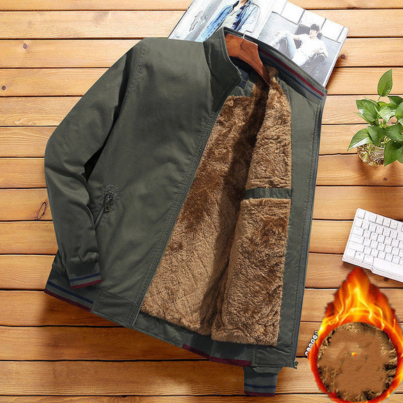 Chaqueta de Invierno Premium para Hombre Adulto con Terciopelo Grueso