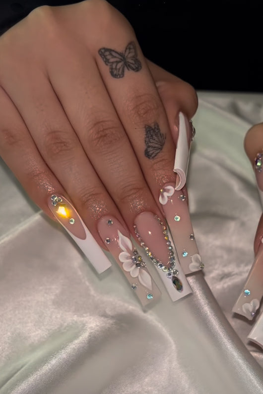 Uñas Postizas Largas Estilo Europeo y Americano - Set de 24 Piezas - Image 7