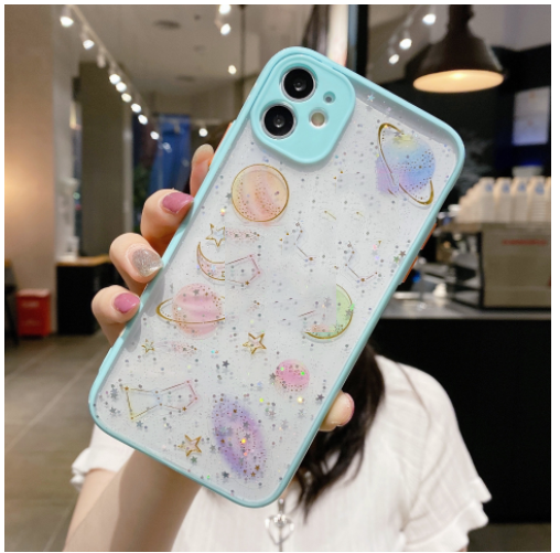 Funda Móvil con Marco de Brillo Transparente