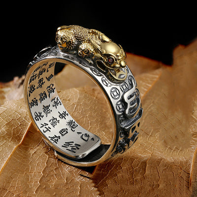 Anillo Pixiu de Plata 99 Pura para Hombre - Tránsito y Meridiano del Corazón - Image 3