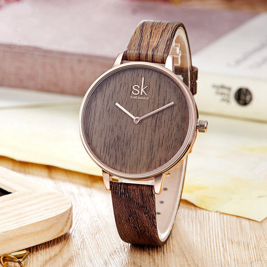 Reloj de Cuarzo para Mujer con Agujas de Madera - Image 2