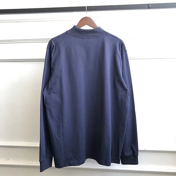 Camiseta Básica de Algodón con Cuello Redondo y Manga Larga