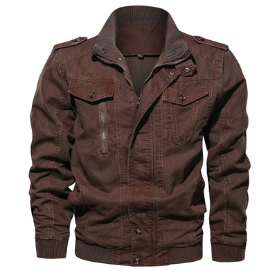 Chaqueta Militar Retro Talla Grande - Primavera y Otoño