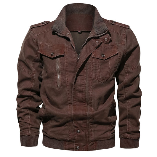 Chaqueta Militar Retro Talla Grande - Primavera y Otoño