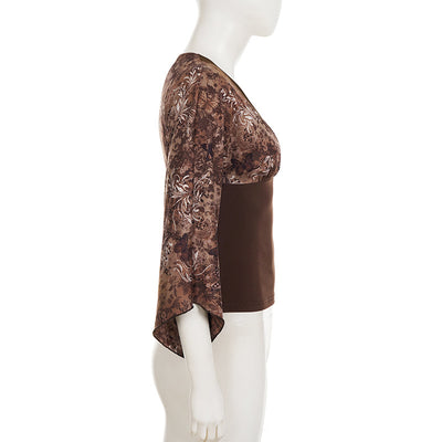 Blusa Retro Estilo Americano con Estampado Floral y Cintura Ajustada - Image 15