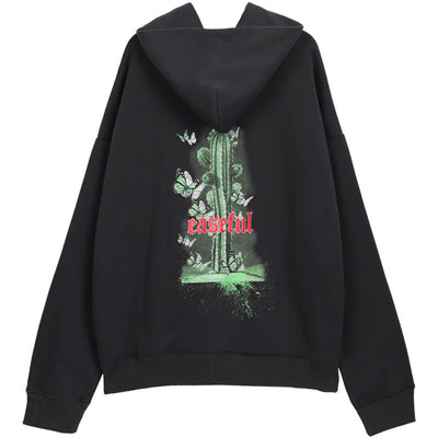 Sudadera con capucha estampado cactus y forro polar - Image 6