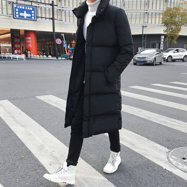 Abrigo Largo Slim de Algodón para Hombre - Invierno