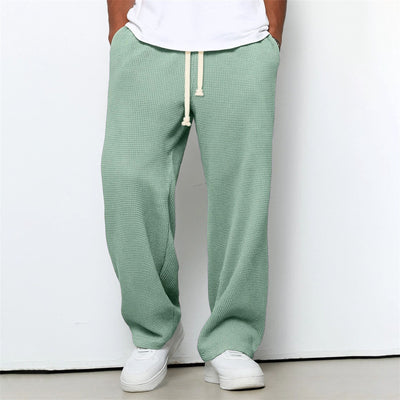 Pantalones Athleisure de Pierna Ancha y Tejido Waffle para Hombre - Image 15