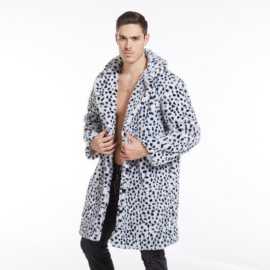 Saco Estampado Leopardo con Solapa Grande para Hombre - Image 10