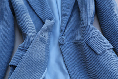 Traje de Dos Piezas Coreano con Pantalón Ancho y Solapa de Botón Único - Otoño e Invierno - Image 16