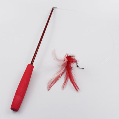 Caña de Pescar Interactiva para Gatos con Plumas Retráctil de 3 Secciones - Image 7