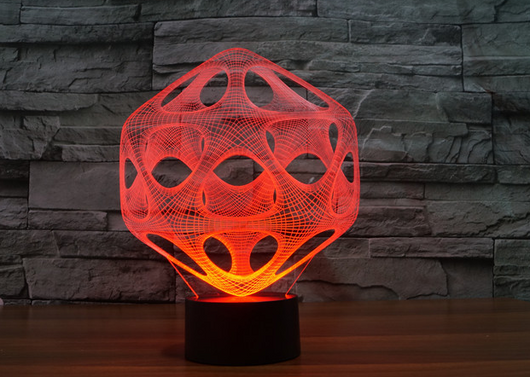 Lámpara LED 3D Táctil 7 Colores - Iluminación Inteligente para Ambiente - Image 7
