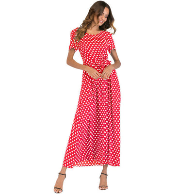 Vestido con Estampado de Lunares y Cintura Elástica - Image 21