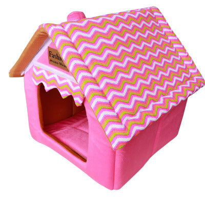 Casa Cama Plegable para Mascotas - Diseño Desmontable y Térmico