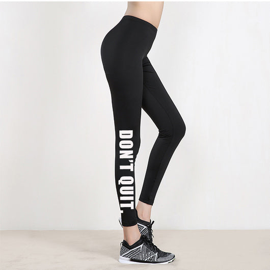 Leggings Deportivos con Estampado de Letras para Mujer - Pantalones Slim Pencil DDK12 - Image 7