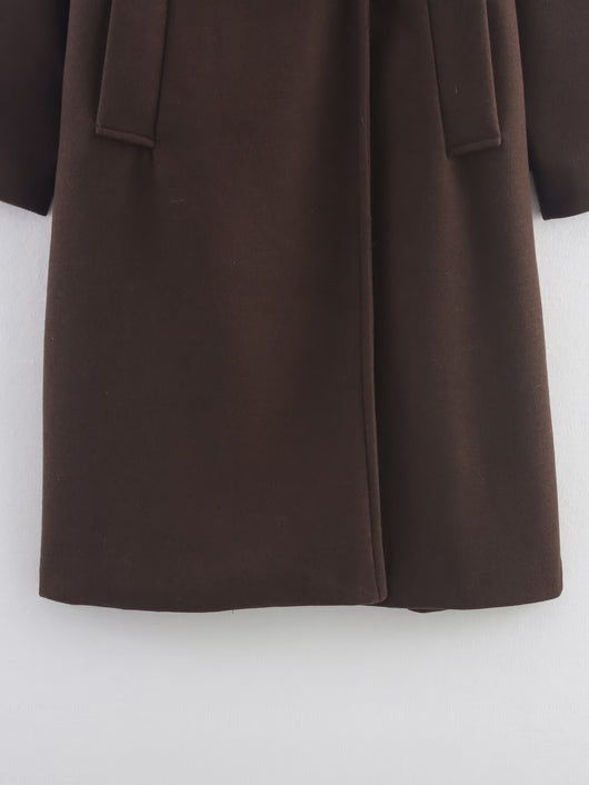 Abrigo Largo de Lana Ancho para Mujer - Image 7
