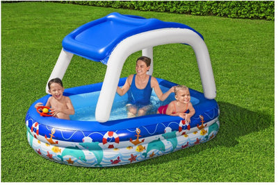 Piscina Inflable Infantil con Toldo en Forma de Barco - Image 4
