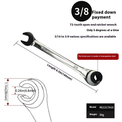 Llave Inglesa Ajustable con Carraca de Tubo Abierto - Image 18