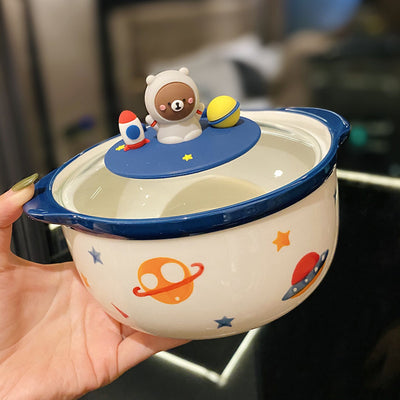 Tazón de Cerámica para Fideos Instantáneos - Diseño Coreano Moderno