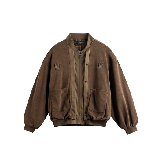 Chaqueta Suelta Retro Estilo Dos Piezas con Bolsillos Amplios - Image 10