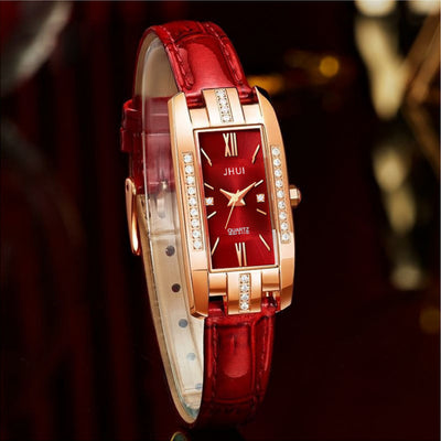Reloj de Pulsera Delgado para Mujer con Patrón Texturizado y Diamante de Lujo - Image 9