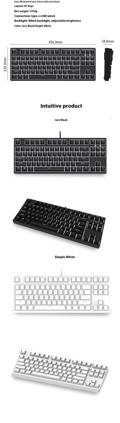 Teclado Mecánico Gaming 87 Teclas Hot Swap Intercambiable Dual Color - Image 37