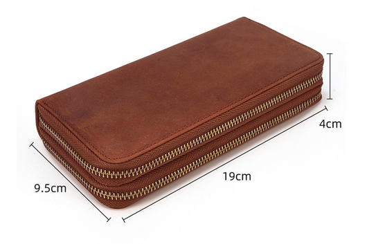 Cartera Doble de Cuero Vintage para Hombre - Image 9