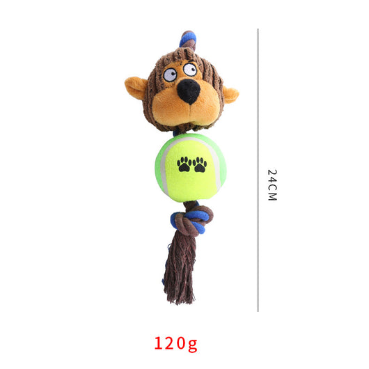 Juguete Interactivo para Perros con Cuerda y Pelota de Tenis Resistente - Image 4