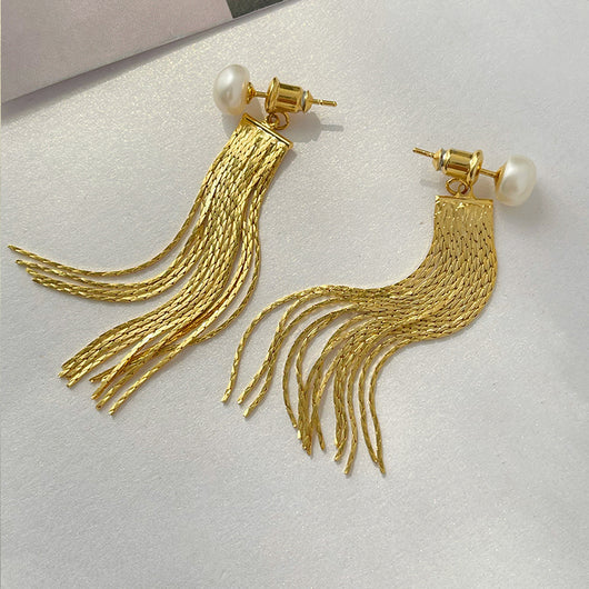 Aretes de Perla de Agua Dulce con Borlas - Versátiles y Elegantes - Image 3