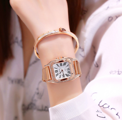 Reloj Cuadrado con Cristales Brillantes para Mujer - Image 5