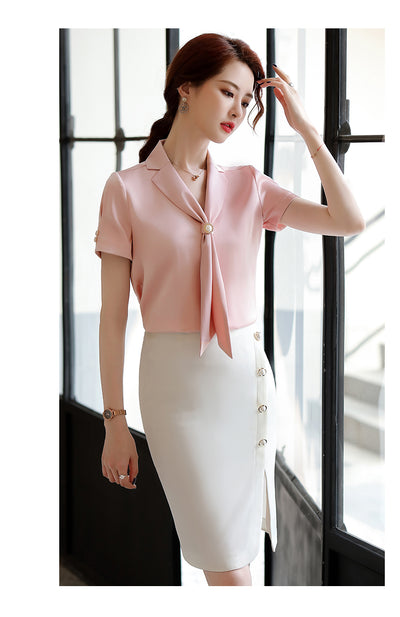 Blusa Suelta de Seda con Escote en V - Camisa Fluida Diosa Elegante - Image 12