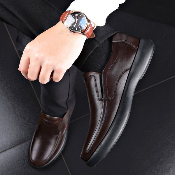 Zapatos Casuales de Cuero para Hombre - Suela Blanda Primavera Otoño