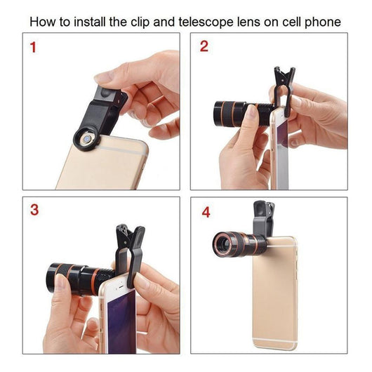 Lente Teleobjetivo 8X con Clip Universal para Smartphone - Image 6