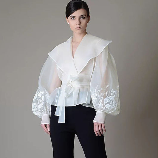 Blusa Vintage Estilo Francés Elegante para Mujer