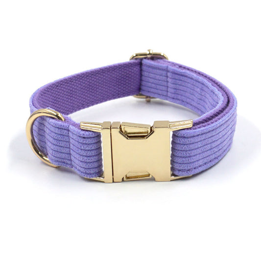Collar para Perro Terciopelo Púrpura Taro Simple