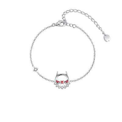 Pulsera de Plata Esterlina para Mujer con Detalles Blancos - Image 5