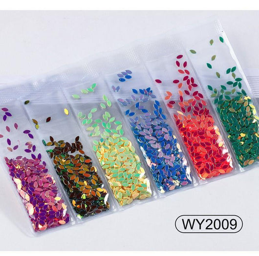 Parches de Uñas con Brillos, Lentejuelas y Diamantes Láser - Diseño Corazón - Image 17