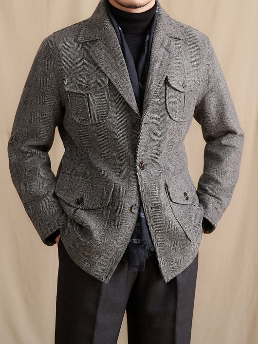 Blazer Ejecutivo de Lana con Cuello Italiano para Hombre - Image 9