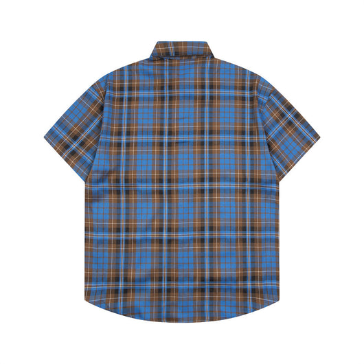 Camisa Suelta a Cuadros de Manga Corta para Hombre - Image 15