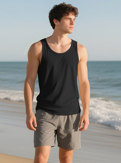 Camiseta Deportiva Hombre Sin Mangas Ajuste I-Strap Colores Sólidos - Image 18