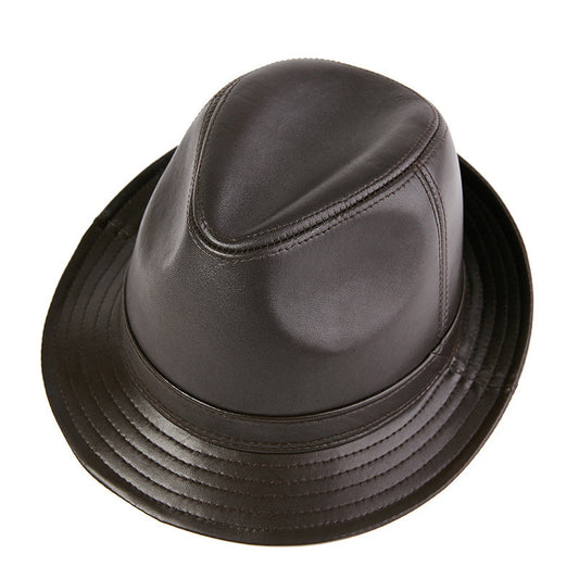 Gorro de Piel de Oveja Auténtica para Hombre - Estilo Retro Clásico